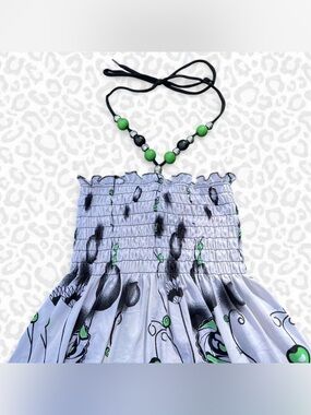 Strapless Smocked Floral Dress M